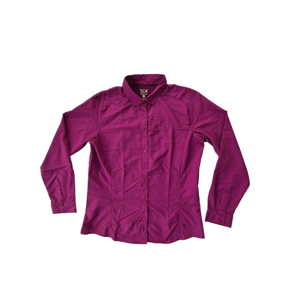 Mountain Hardwear Canyon LS Hiking Shirt Womens 10 Magenta OL5859